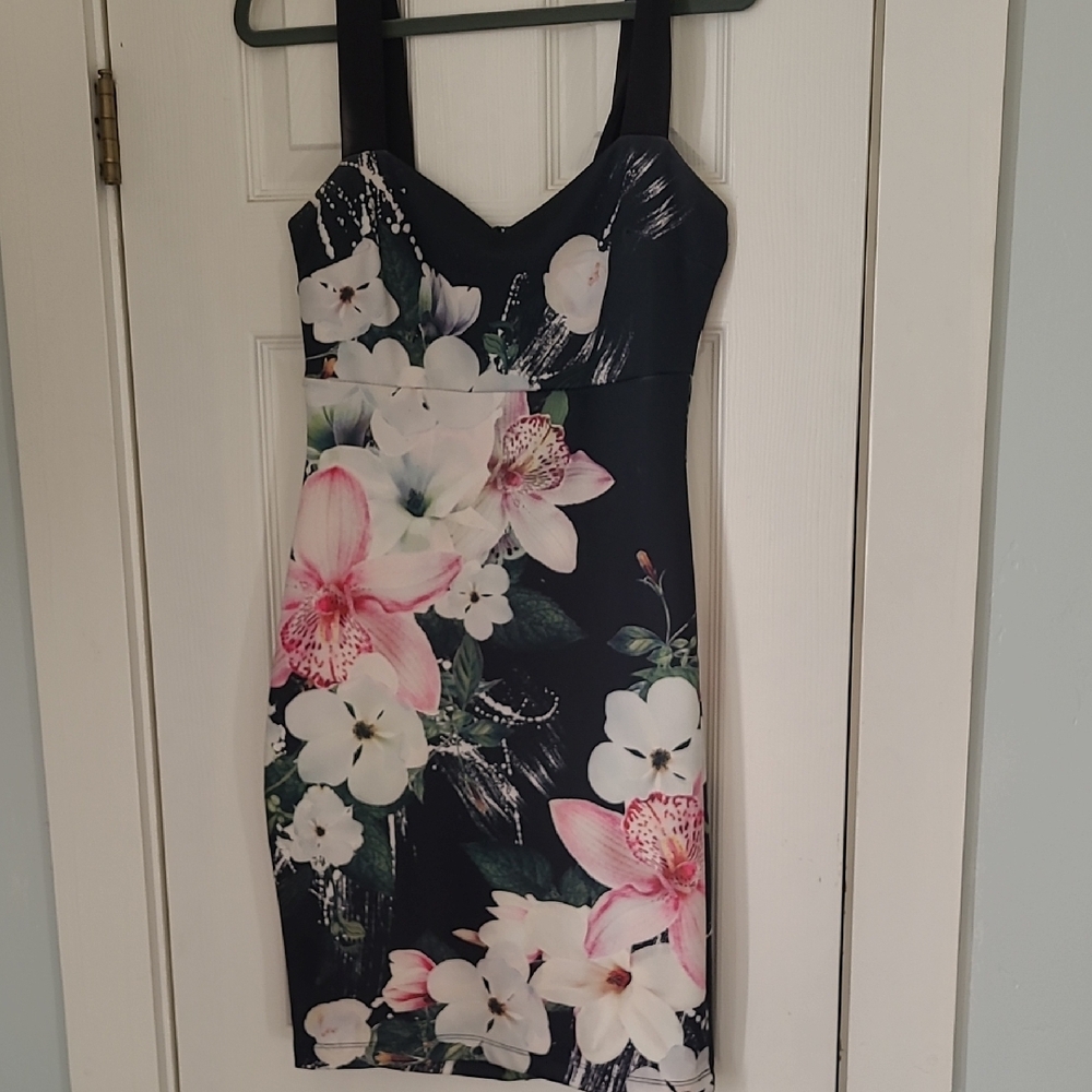Mystic Pink and White Bodycon Mini Dress Sweetheart Neckline